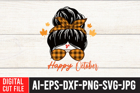 Happy October SVG Cut File , Fall SVG Bundle SVG BlackCatsMedia 