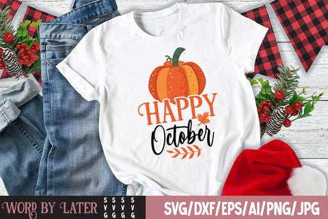 Happy October SVG Cut File SVG BlackCatsMedia 