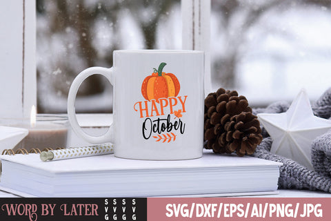 Happy October SVG Cut File SVG BlackCatsMedia 