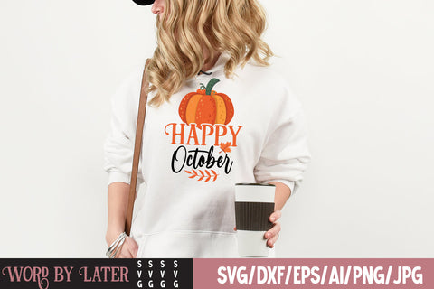 Happy October SVG Cut File SVG BlackCatsMedia 