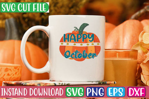 Happy October SVG Cut File SVGs, Quotes and Sayings, Food & Drink, Holiday,On Sale, SVG Studio Innate 
