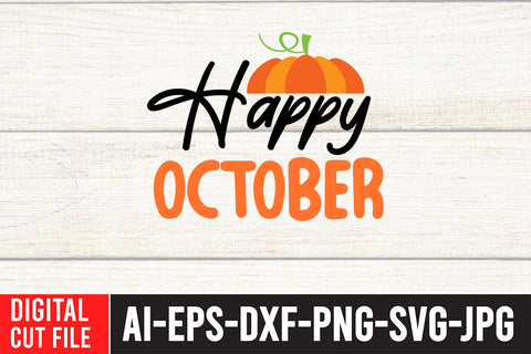 Happy October SVG Design SVG BlackCatsMedia 