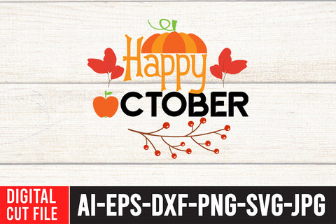 Happy October SVG Design SVG BlackCatsMedia 