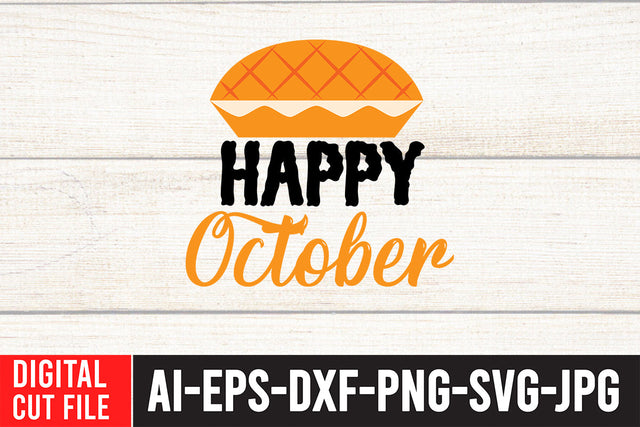 Happy October SVG Design SVG BlackCatsMedia 