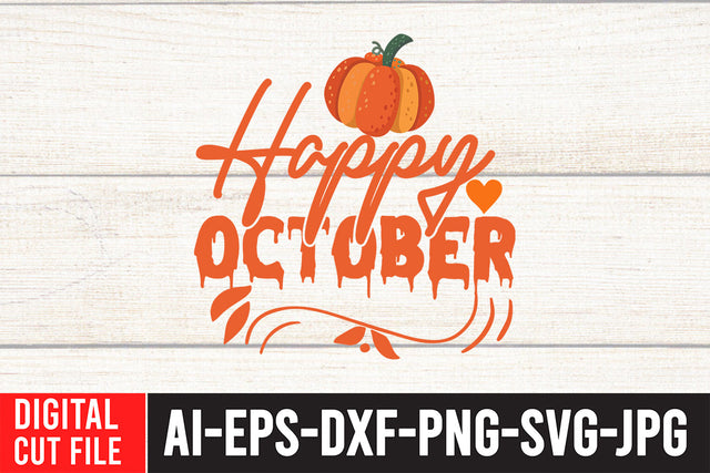Happy October SVG Design SVG BlackCatsMedia 