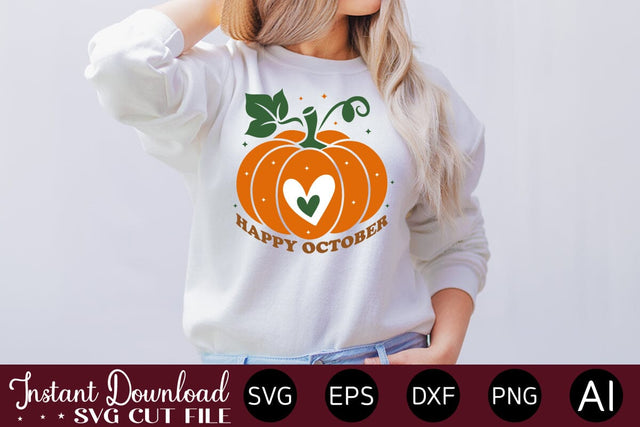 Happy October Svg Design SVG designmaster24 