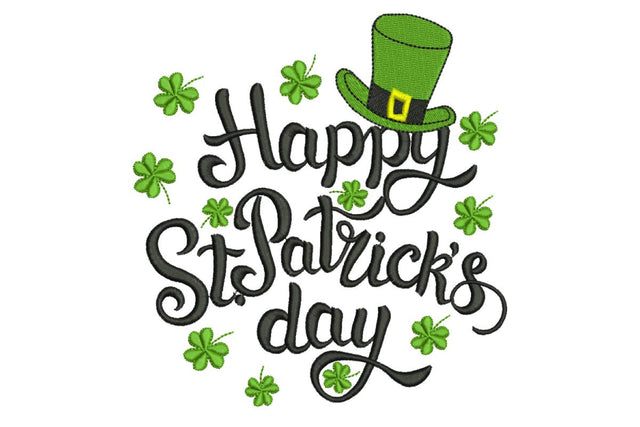 Happy Patrick's Day Embroidery Designs, Shamrock Embroidery Design, Holiday Embroidery Designs Embroidery/Applique DESIGNS NextEmbroidery 