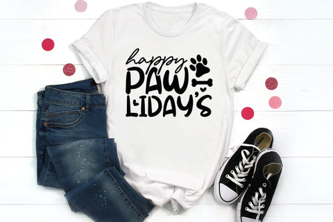 Happy Paw-Lidays SVG | Dog Christmas SVG Design SVG CraftLabSVG 