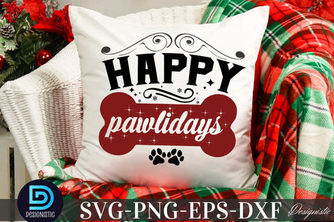 Happy pawlidays, Mega Christmas Dog SVG Bundle SVG DESIGNISTIC 