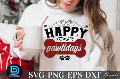 Happy pawlidays, Mega Christmas Dog SVG Bundle SVG DESIGNISTIC 