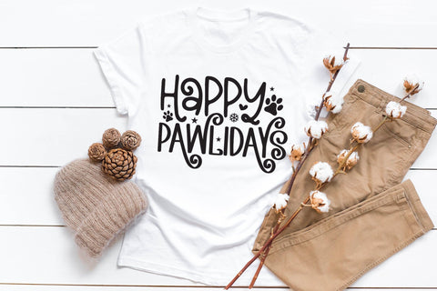 Happy Pawlidays SVG, Christmas Dog SVG SVG CraftLabSVG 