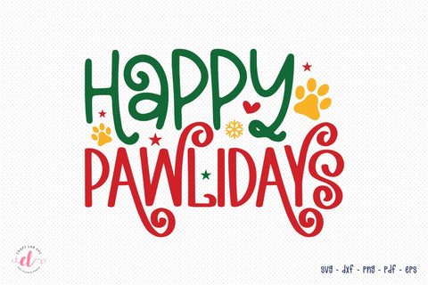 Happy Pawlidays SVG, Christmas Dog SVG SVG CraftLabSVG 