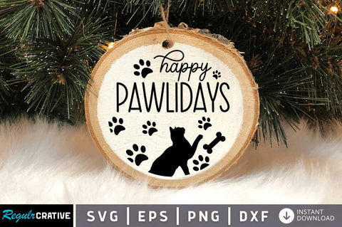 Happy pawlidays SVG Design SVG Regulrcrative 