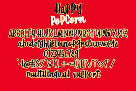 Happy Popcorn - Handwritten Font Font Dm Letter Studio 