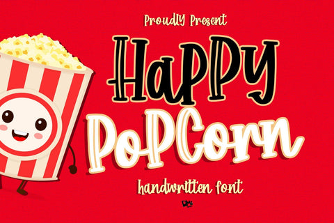 Happy Popcorn - Handwritten Font Font Dm Letter Studio 