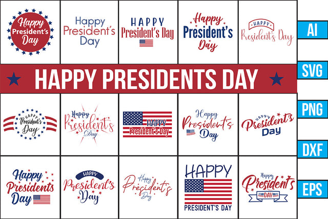 Happy Presidents Day SVG Bundle SVG nirmal108roy 
