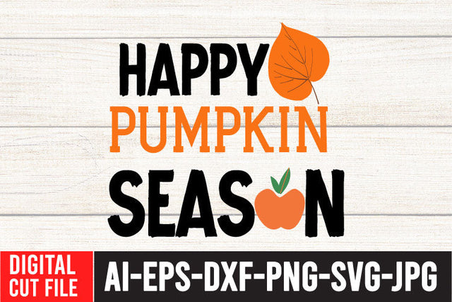 Happy Pumpkin Season SVG Cut File , Fall SVG Bundle SVG BlackCatsMedia 