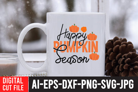 Happy Pumpkin Season SVG Cut File SVG BlackCatsMedia 