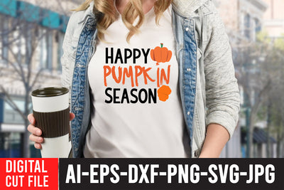 Happy Pumpkin Season SVG Cut File SVG BlackCatsMedia 