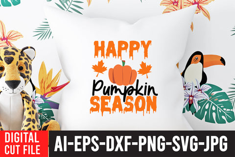 Happy Pumpkin Season SVG Cut File SVG BlackCatsMedia 