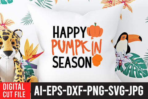 Happy Pumpkin Season SVG Cut File SVG BlackCatsMedia 