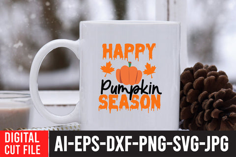 Happy Pumpkin Season SVG Cut File SVG BlackCatsMedia 