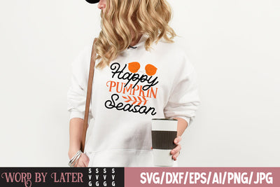 Happy Pumpkin Season SVG Cut File SVG BlackCatsMedia 