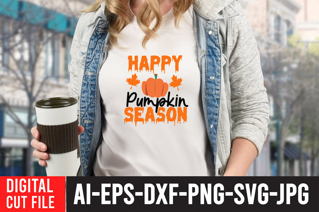 Happy Pumpkin Season SVG Cut File SVG BlackCatsMedia 