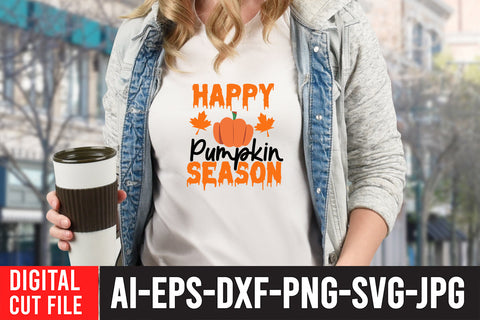 Happy Pumpkin Season SVG Cut File SVG BlackCatsMedia 