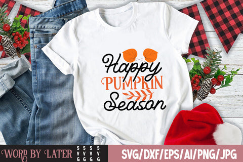 Happy Pumpkin Season SVG Cut File SVG BlackCatsMedia 