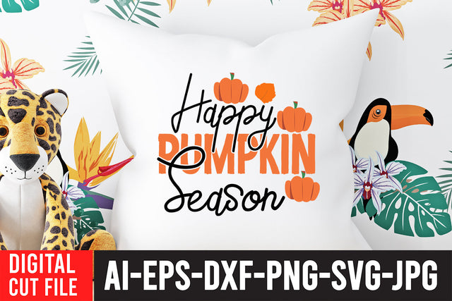 Happy Pumpkin Season SVG Cut File SVG BlackCatsMedia 