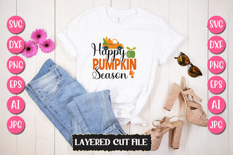 Happy Pumpkin Season SVG Cut File SVG Newmockups 