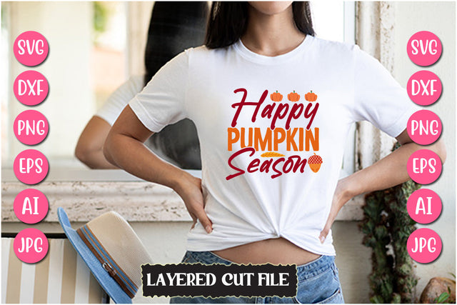 Happy Pumpkin Season SVG Cut File SVG Newmockups 
