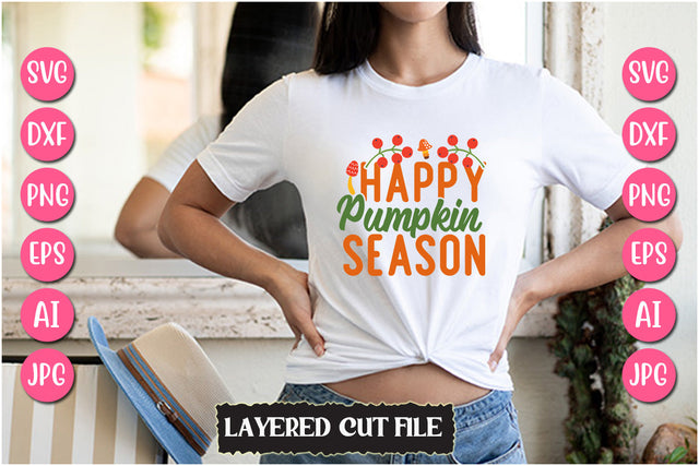 Happy Pumpkin Season SVG Cut File SVG Newmockups 