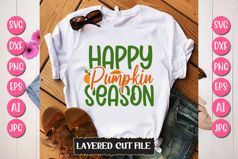 Happy Pumpkin Season SVG Cut File SVG Newmockups 