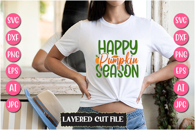 Happy Pumpkin Season SVG Cut File SVG Newmockups 