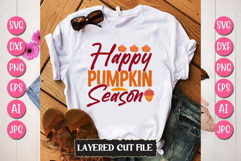 Happy Pumpkin Season SVG Cut File SVG Newmockups 