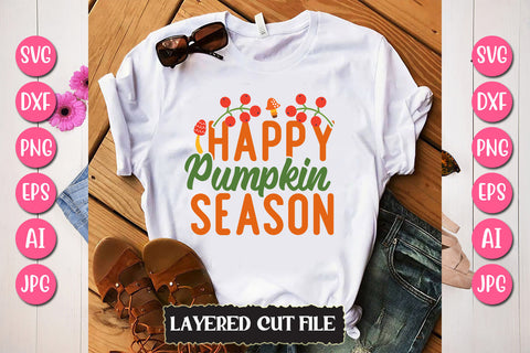 Happy Pumpkin Season SVG Cut File SVG Newmockups 