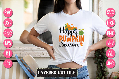 Happy Pumpkin Season SVG Cut File SVG Newmockups 