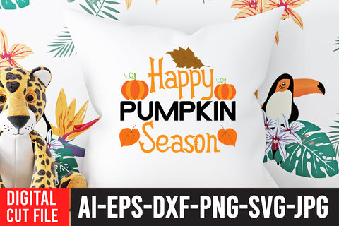 Happy Pumpkin Season SVG Design SVG BlackCatsMedia 