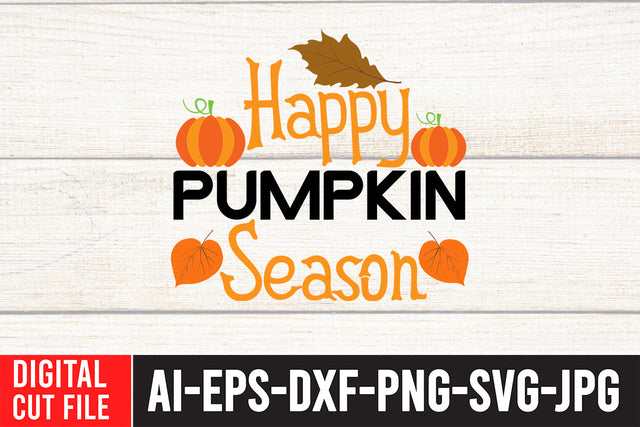 Happy Pumpkin Season SVG Design SVG BlackCatsMedia 