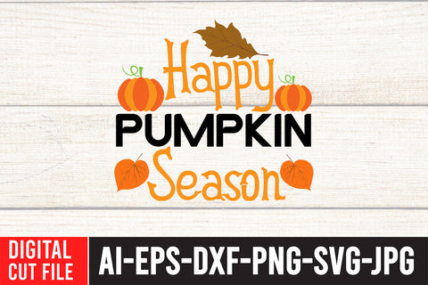 Happy Pumpkin Season SVG Design SVG BlackCatsMedia 