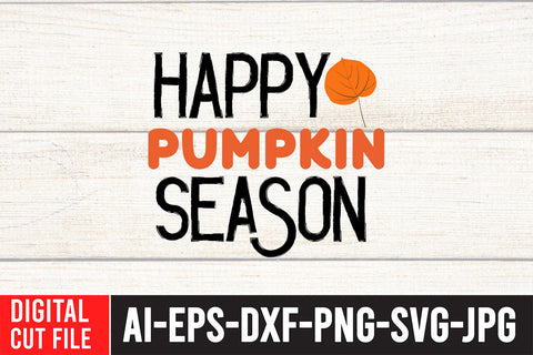 Happy Pumpkin Season SVG Design SVG BlackCatsMedia 