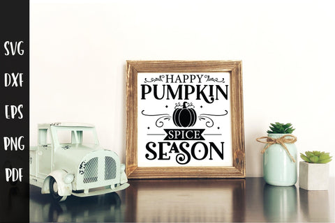 Happy Pumpkin Spice Season | Fall Sign SVG SVG CraftLabSVG 