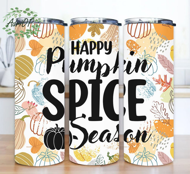 Happy Pumpkin Spice Season Halloween 20oz Tumbler Png, Fall Lover, Happy Fall Tumbler, Pumpkin Png, Pumpkin Spice Tumbler Sublimation AdriOP 