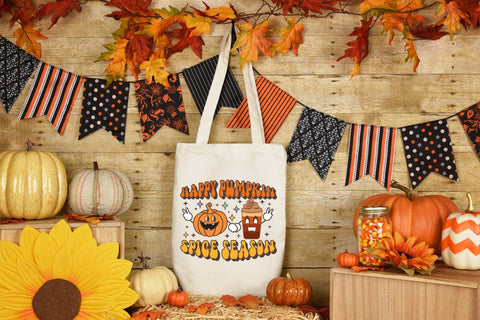 Happy Pumpkin Spice Season - Retro Fall PNG Sublimation CraftLabSVG 
