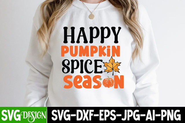 Happy Pumpkin Spice Season SVG Cut File SVG BlackCatsMedia 