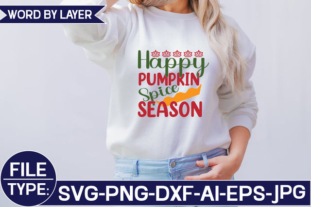 Happy Pumpkin Spice Season SVG Cut File SVG Studio Innate 