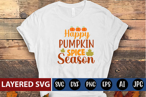happy pumpkin spice season svg cute file SVG Blessedprint 
