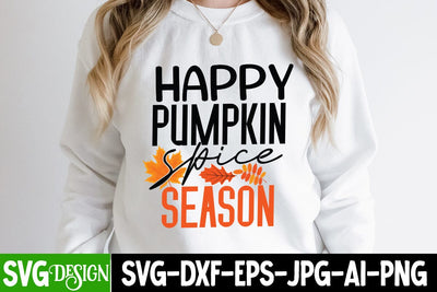 Happy Pumpkin Spice Season SVG Design SVG BlackCatsMedia 